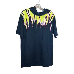 Hot Topic Short Sleeve Flame Hoodie